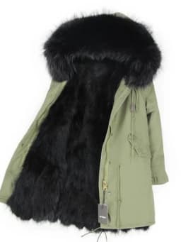 Real Fur Coat Winter Jacket Women Long Parka Waterproof Big Natural Raccoon Fur Collar Hood Thick Warm Real Fox Fur Liner coat