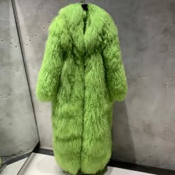 Long Mongolian Fur Natural Lady Real Sheep Fur Coat Winter Warm Winter Natural Fur Cloth 22-1