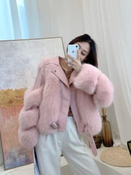 Real Fox Fur Coats With Genuine Sheepskin Leather Wholeskin Natural Fox Fur Jacket Outwear Luxury Women 2024 Winter New