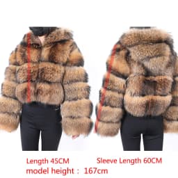 2026 New Natural Fur Premium Luxury Real Fur Coat Winter Women Natural Raccoon Fur Jacket Furry Jackets Female Vest