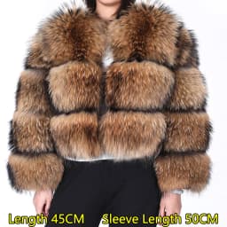 2026 New Natural Fur Premium Luxury Real Fur Coat Winter Women Natural Raccoon Fur Jacket Furry Jackets Female Vest