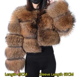 2026 New Natural Fur Premium Luxury Real Fur Coat Winter Women Natural Raccoon Fur Jacket Furry Jackets Female Vest