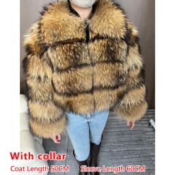 2026 New Natural Fur Premium Luxury Real Fur Coat Winter Women Natural Raccoon Fur Jacket Furry Jackets Female Vest