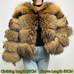 2026 New Natural Fur Premium Luxury Real Fur Coat Winter Women Natural Raccoon Fur Jacket Furry Jackets Female Vest