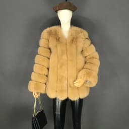 Autumn And Winter Mid Length Natural Fox Fur Coat Women Fashionable Fur Jacket The Most Popular Real Fur Coat Female Clothing
