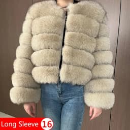2023 Natural Real Fox Fur Coat Women Winter Warm Luxury Fur Jacket Detachable Long Sleeves Female Vest Furry Coats Outerwear