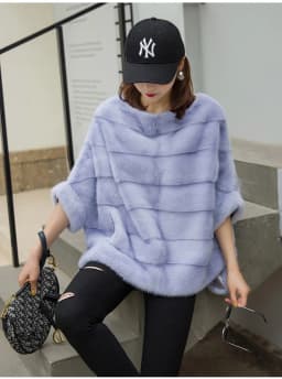 Real Mink Fur Coat Women Winter Natural Fur Coat Long Female Genuine Leather Mink Coats Cape shawl mink coat