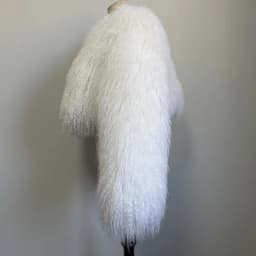 Real fur Colorful Women's Real Mongolia Sheep Fur Jacket With Collar Winter Coat Female