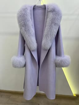 Winter Women Woolen Coat Natural Real Fox Fur Collar Jacket Long Wool Coat Thick Warm Outerwear Detachable Loose Belt Jacket