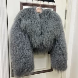 Aulande Women Jacket Winter Real Fur Coat Woman Winter Warm 100% Natural Mongolian Sheep White Short Sheepskin High Quality