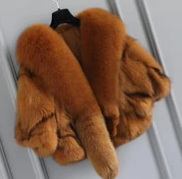 2023 autumn and winter fashion neckline fox fur coat trend personality lady fur poncho