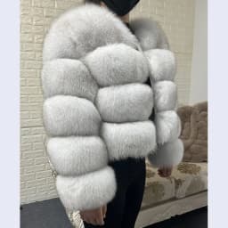 2026 MAOMAOKONG Natural Real Fox Fur Coat Women Winter Long Sleeve Luxury Raccoon Fur Jackets Thick Top Female Furry Coat Vest