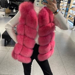 2023 New Women's Winter Real Fur Coat High Quality Natural Fox Fur Vest Fashion Luxurious Warm Sleeveless Dark buckle jacket