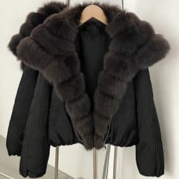 OFTBUY Large Natural Fox Raccoon Fur Parkas Female Outwear Short Puffer Coat Women 2026 New Thick 90% White Duck Down Jacket
