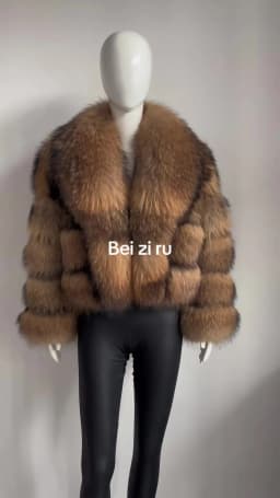 BEIZIRU Women's Real Raccoon Fur Coat with Big Turn-down Collar Winter Long Sleeve Natural Luxury Fashion Outerwear