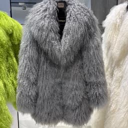 YOLOAgain White Mongolia Sheep Fur Jacket Women 2025 Winter Real Fur Jacket Coat