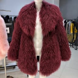 YOLOAgain White Mongolia Sheep Fur Jacket Women 2025 Winter Real Fur Jacket Coat