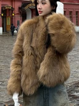 Fashionable Short Fur Coat Women's Stand Collar Young Style Pelt Simulation Warmth Casual Commute Windbreaker Chinese Pro...