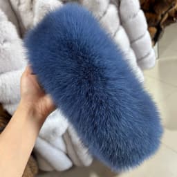 YOLOAgain Real Fox Fur Headband Women Lady Warm Soft Good Elastic Genuine Fox Fur Ring Scarves