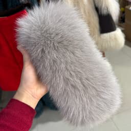 YOLOAgain Real Fox Fur Headband Women Lady Warm Soft Good Elastic Genuine Fox Fur Ring Scarves
