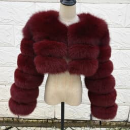 QUEENTINA Real Fox Fur Coat 30cm Women'S New Fashion Winter Leather And Skin White Clothing Natural New In Coats & Jackets