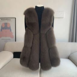 Fox Fur Short Vest Women's 2023 New Full Leather Fur Tank Top with Slender Temperament and Winter Fur Integrated Coat