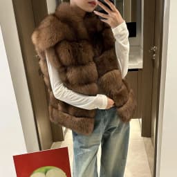 Elegant Fur Jacket Women's Fashion Slimming Thickened Vest Fur Leather Outerwear Autumn Winter High-End Sensation Eco-Fri...