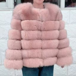 QUEENTINA 60cm Fox Fur Coat Real Winter Women'S New Fashion Furry 2025 Leather And Skin White Natural New In Coats & Jackets