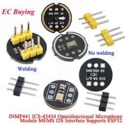50pcs/1pc INMP441 ICS-43434 Omnidirectional Microphone Module I2S ISS MEMS for ESP32 High Precision Low Power Sensor Ultra Small
