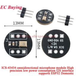 50pcs/1pc INMP441 ICS-43434 Omnidirectional Microphone Module I2S ISS MEMS for ESP32 High Precision Low Power Sensor Ultra Small