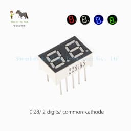 5pcs 0.28 inch LED Digital Tube Display 2 Bit 3 Bit 4 Bit 7 Segment Common Cathode/Anode Red Blue Green White Clock 2/3/4-Bit