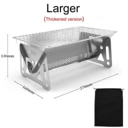 Portable Folding Barbecue Grill Heating Stoves Multifunction Camping BBQ Grill Rack Net Firewood Stove Stainless Steel BBQ Grill