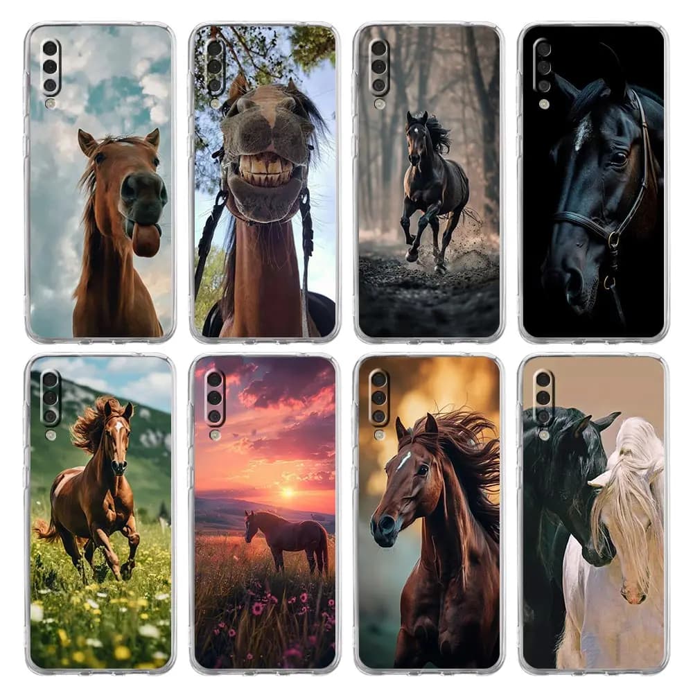 Phone Case For Samsung A26 A36 A56 A54 A52 A50 A70 A40 A20S A20E A12 A14 A16 A22 A24 A42 A34 A32 5G A04s A06 Cover Horse Animal