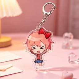 for Popular Game DDLC Yuri Monika Sayori Natsuki Peripheral Acrylic Keychain Q Version Cute Festival Gift Backpack Accessories