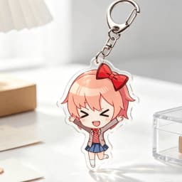 for Popular Game DDLC Yuri Monika Sayori Natsuki Peripheral Acrylic Keychain Q Version Cute Festival Gift Backpack Accessories