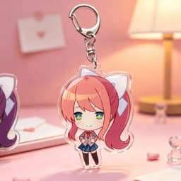 for Popular Game DDLC Yuri Monika Sayori Natsuki Peripheral Acrylic Keychain Q Version Cute Festival Gift Backpack Accessories