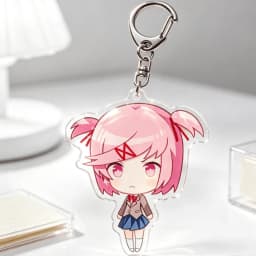 for Popular Game DDLC Yuri Monika Sayori Natsuki Peripheral Acrylic Keychain Q Version Cute Festival Gift Backpack Accessories