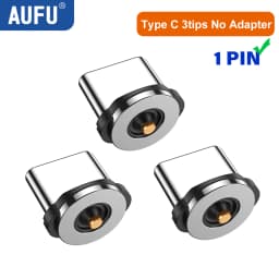 AUFU 1PIN Magnetic Adapter Type C Female to Type C Micro Male Converter For iPhone Samsung Xiaomi 540 Rotate Magnet OTG Adapter