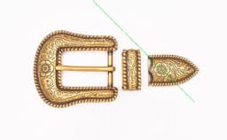 1" Solid Vintage Brass End Bar Pin Buckle 3 Pcs Set Diy Leathercraft Western Flower Rope Engraved Belt Buckle Replacement