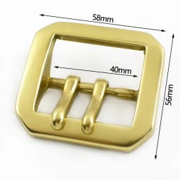 40mm Men Pure Copper Pin Buckle Stainless Steel Waistband Clasp Pants Single/Double Pins Belt Hook DIY Leather Craft Accessories