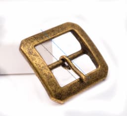 Strong Heavy Duty Sturdy Western Cowboy Sturdy Brass Rectangular Center Bar Pin Belt Buckle Replacement Fit 40mm Strap