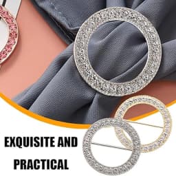 4Pcs Rhinestones T Shirt Clips Fashion Rhinestone Scarf Clip Rings Elegant Scarves Waist Buckles for Clothing Neckerchief Shawl