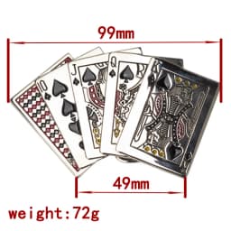 Flush Straight Poker Belt Buckle Royal Punk Style Rock Music Clothing Accessories