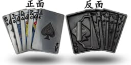 Flush Straight Poker Belt Buckle Royal Punk Style Rock Music Clothing Accessories