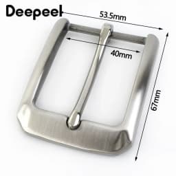 1Pc Deepeel 40mm Stainless Steel Men Belt Buckle Pin Buckles High Quality Leather Craft Leisure Waistband Head Decor Accessories