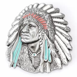 Men's Belt Buckle Indian Head Belt DIY Accessories Western Cowboy Style Smooth Belt Buckle K1