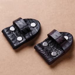 Genuine Leather Belt Buckle Connector Smooth Cowhide Crocodile Pattern Waist Belt Ring Skin Accessories Board Buckle