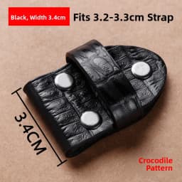 Genuine Leather Belt Buckle Connector Smooth Cowhide Crocodile Pattern Waist Belt Ring Skin Accessories Board Buckle