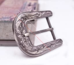 Huge Western Cowboy Cowgirl Rodeo 3PCS Set Silver Flower Embrossed DIY Leather Belt Buckle Replacement Fit 35mm Belt Strap