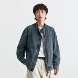 IEFB Menwear Vintage Washed Denim Jacket Stand‑collar Zipper Up Loose Deconstructed Stitching Street Outerwear Short Coat 9X4249